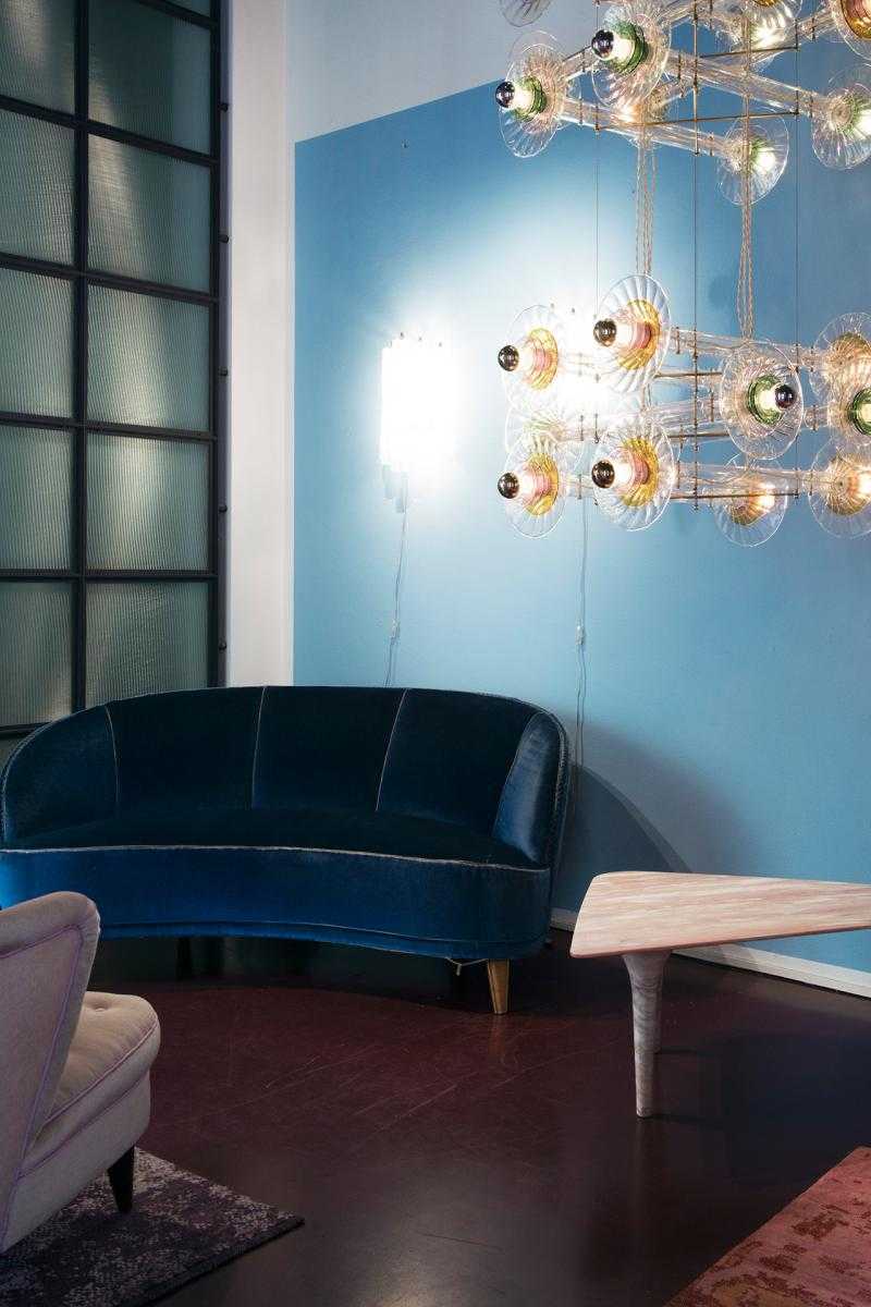 ... Sofa by <b>Otto Schulz</b>, Sweden, 1930s; and Crisscross Collection Chandelier ... - table-italia-marmo-trasimeno-by-massimiliano-locatelli-italy-2014-sofa-by-otto-schulz-sweden-1930s-and-crisscross-collection-chandelier-by-bethan-laura-wood-italy-2014