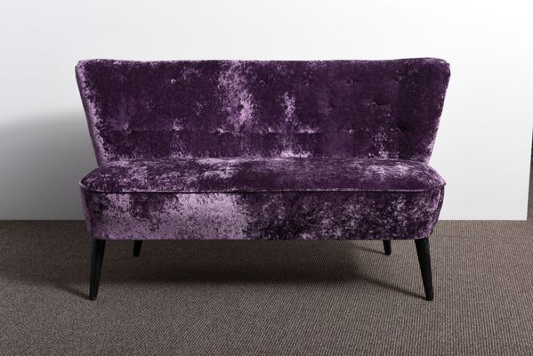 Zwei sitzer sofa aus lila samt, 1960 bei pamono kaufen