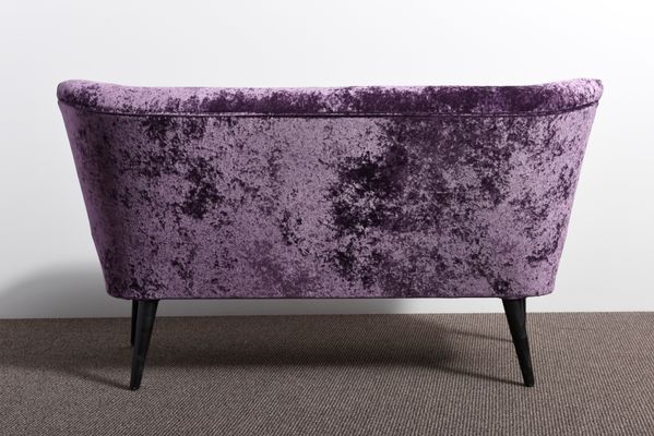 Zwei sitzer sofa aus lila samt, 1960 bei pamono kaufen
