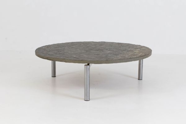 brutalist mid-century slate top coffee table, 1970s for sale at pamono brutalist mid-century slate top coffee table, 1970s for sale at pamono