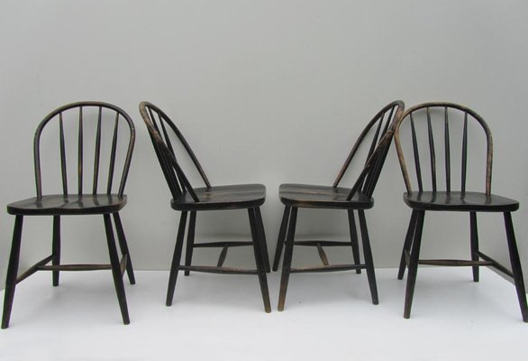 Vintage Wooden Bowback Dining Chairs Set Of 4 For At Pamono Vintage Wooden Bowback Dining Chairs Set Of 4 3