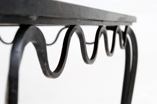 Bureau ou table de salle à manger en fer forgé, 1930s en vente sur ... Table a manger en fer