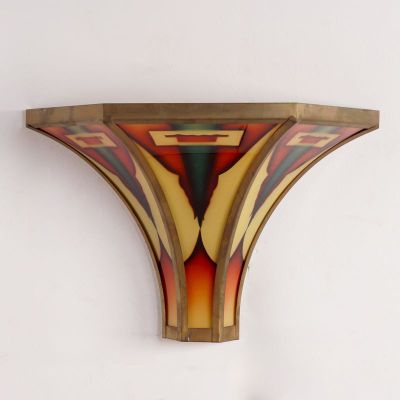 Art Deco Wall Light Metal Avignon 19 Schneider Art Deco Wall Light With Hexagon Gl Shade 750 X 600