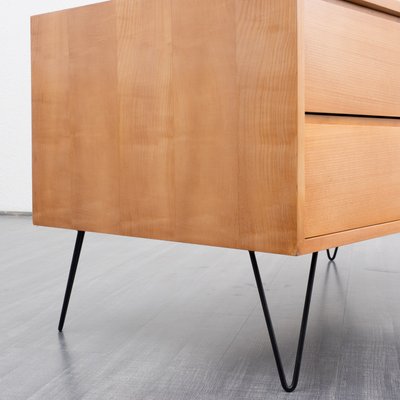 Ahorn sideboard mit haarnadelbeinen aus metall von wk, 1960er bei ... Beistelltisch mit haarnadelbeinen