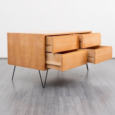 Ahorn sideboard mit haarnadelbeinen aus metall von wk, 1960er bei ... Beistelltisch mit haarnadelbeinen