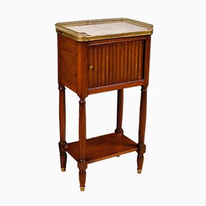 French Rosewood Night Stand with Marble Top, 1920s for sale at Pamono - French Mahogany Night Stand with Marble Top, 1920s