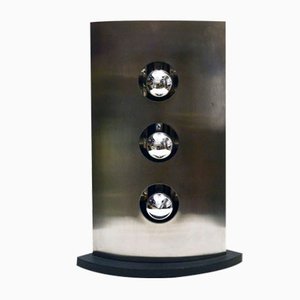 BRUBAKER Tischleuchte Im Industrial-Look – Silbergrau, 31 Cm, Mit Tragegriff & E27-Fassung | Loft-Deko Für Zuhause