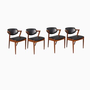 Vintage Model 42 Dining Chairs by Kai Kristiansen for Schou Vintage Model 42 Dining Chairs by Kai Kristiansen for Schou