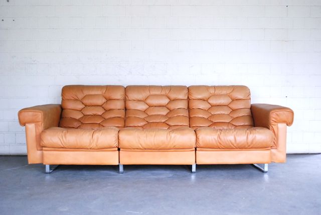 Vintage ds p cognac leather sofa from de sede for sale at pamono De cuisine inspiration Cognac armoires