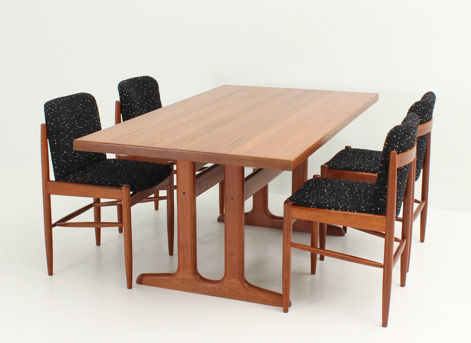 Danish Solid Teak Extendable Dining Table, 1960s for sale ...