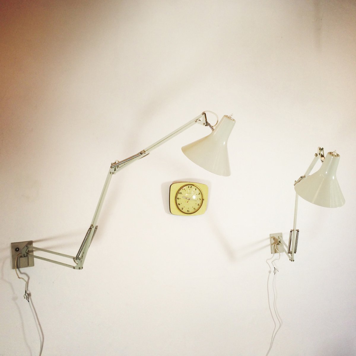 Wall Mounted Adjustable Lamps by Jac Jacobsen for Luxo, Set of 2 for sale at Pamono