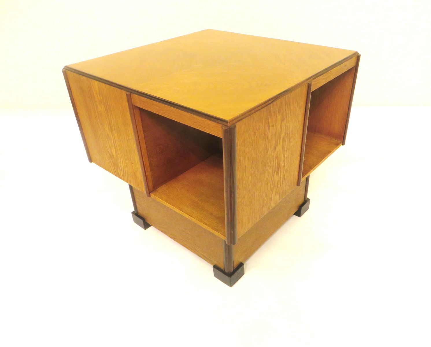 Oak Coffee Table with Bookshelves by U.M.S. Pastoe, 1930s for sale at