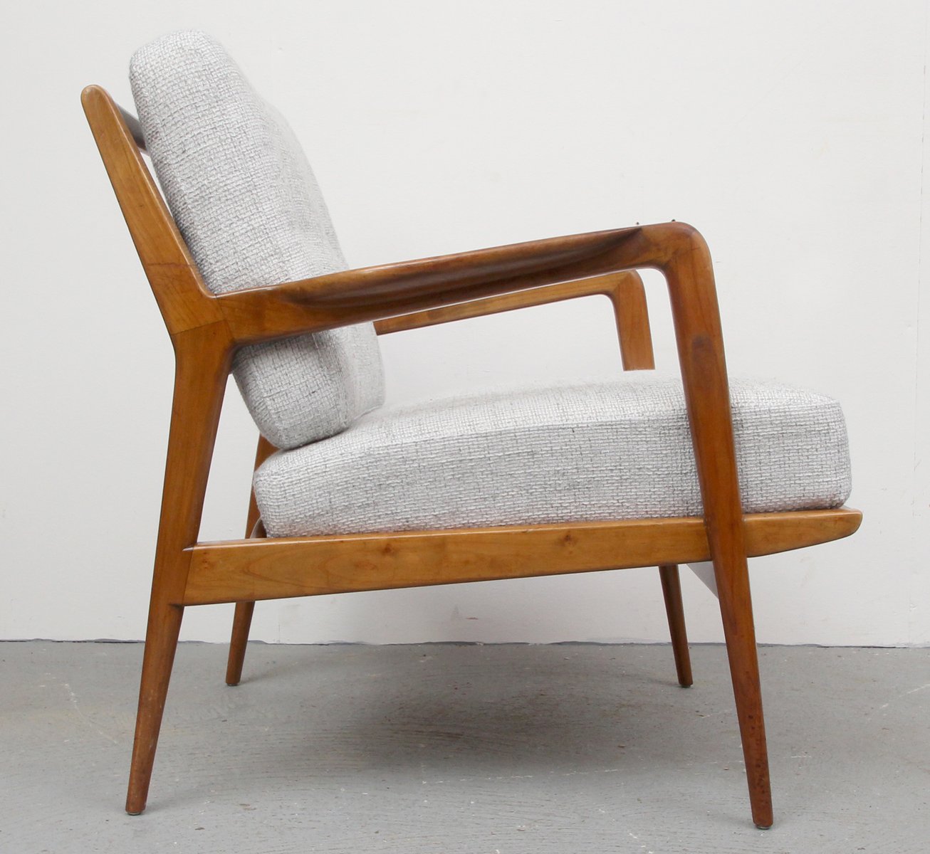 German Hardwood Armchair in the Scandinavian Style, 1950s for sale at