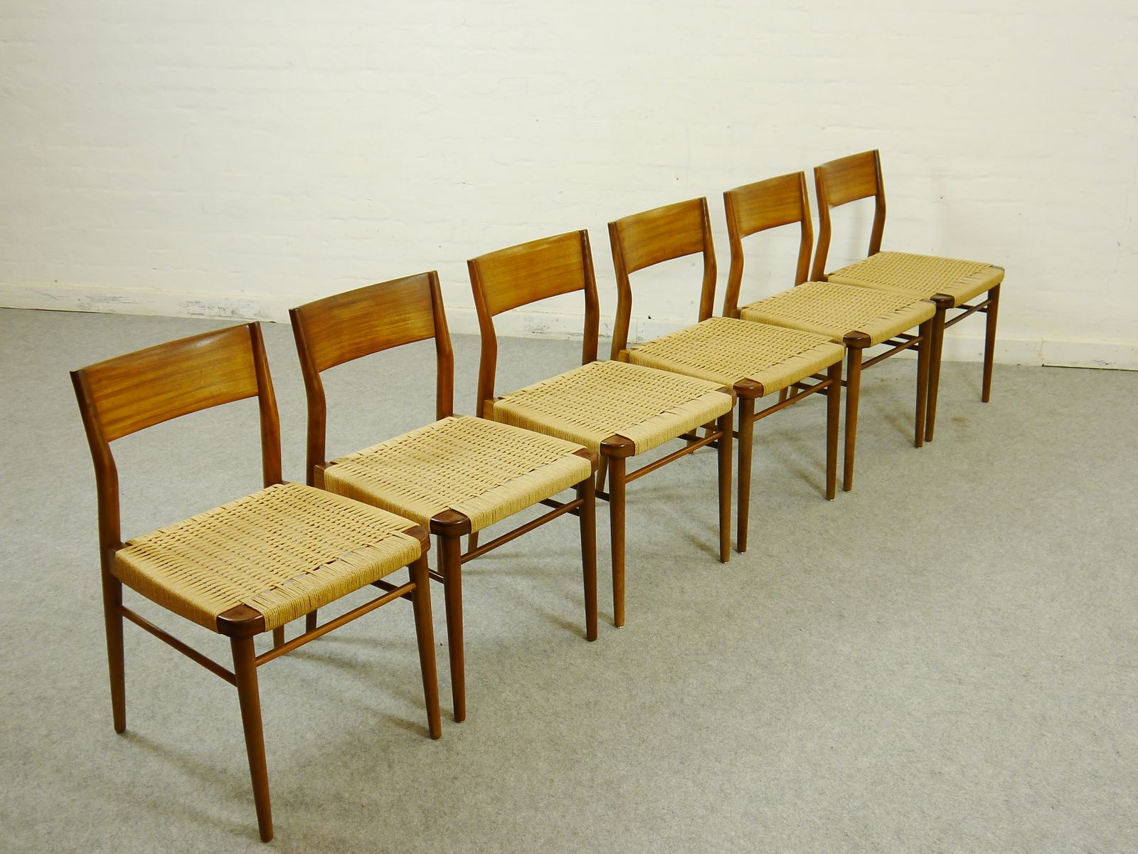 Chaises de salon mid century par georg leowald pour wilkhahn ...