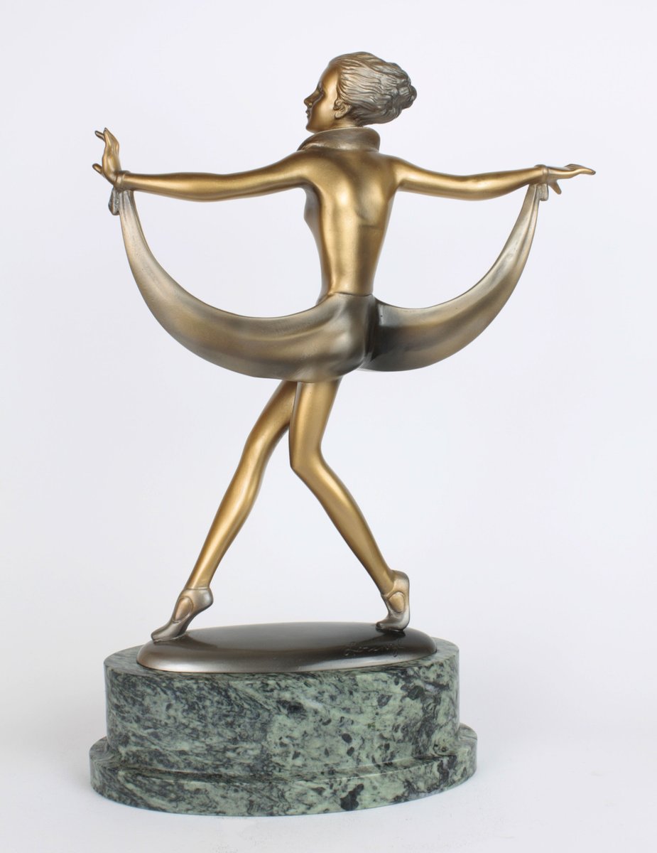 art deco bronze statues