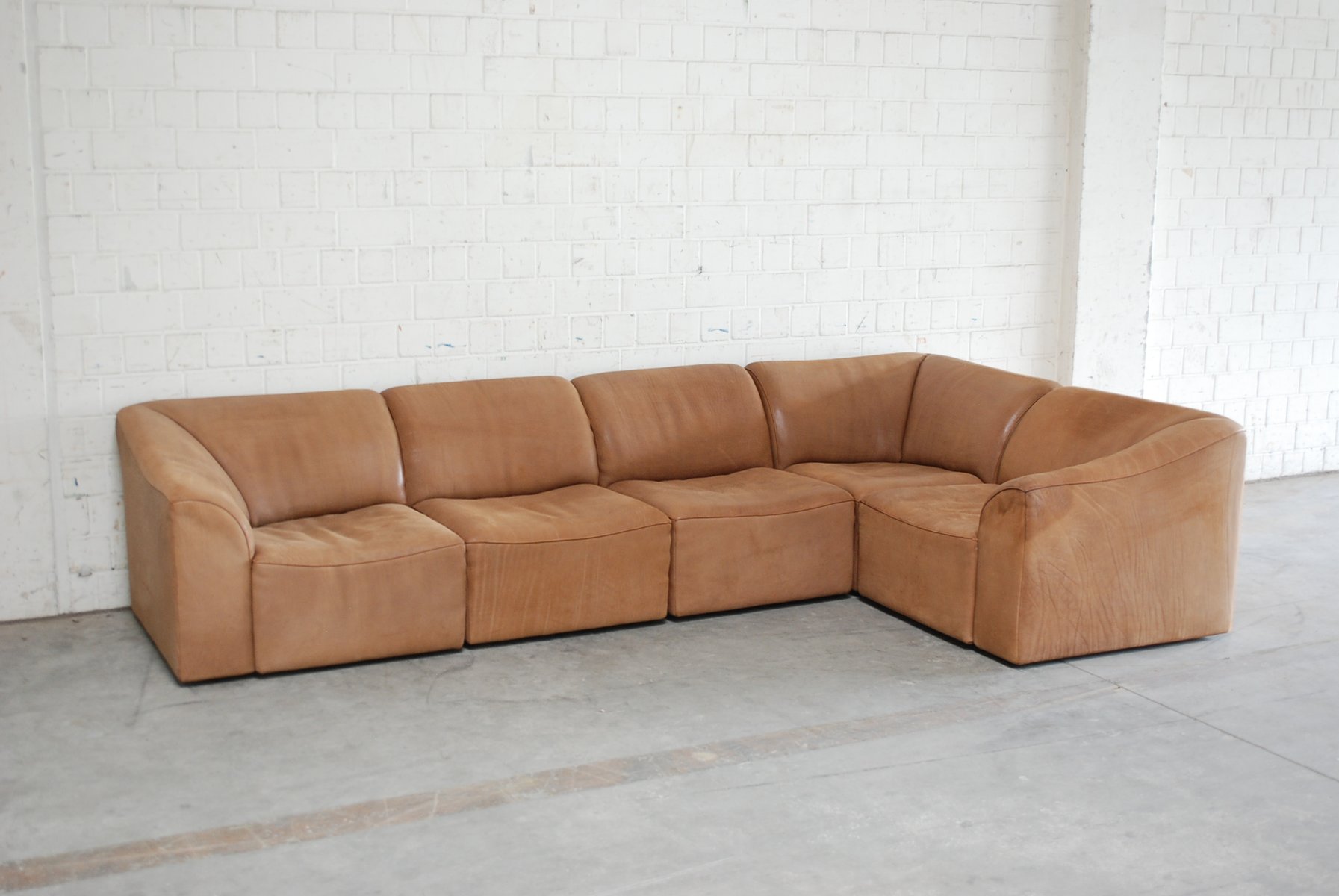 Modular DS 10 Leather Sofa from De Sede for sale at Pamono