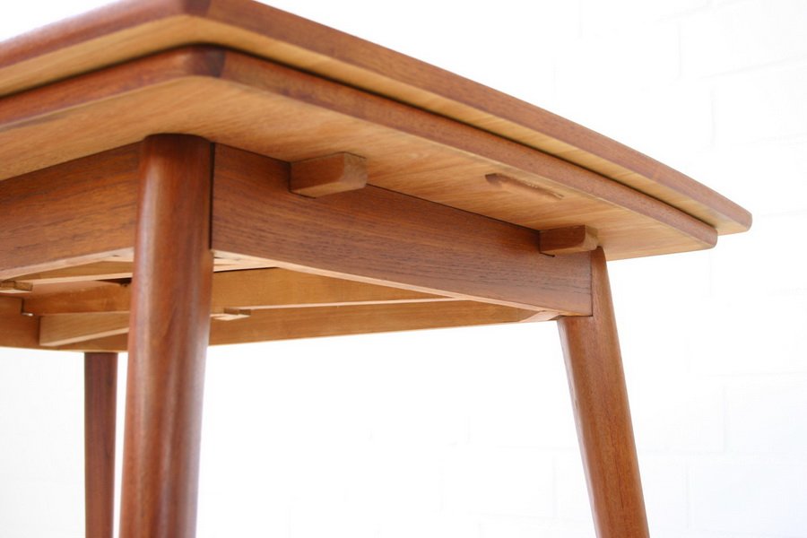 danish mid-century teak boat-shaped extendable table, 1960s for danish mid-century teak boat-shaped extendable table, 1960s for