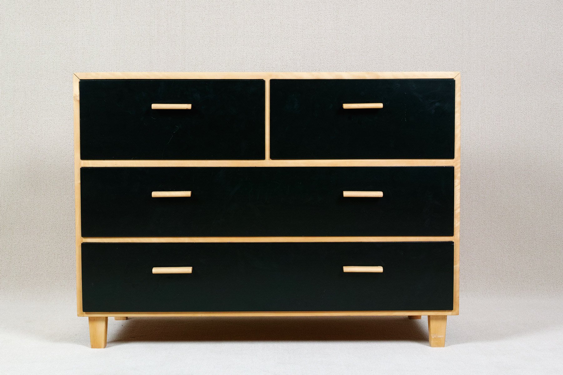 Black and Brown Chest of Drawers by Aino Aalto for Huonekalu ja