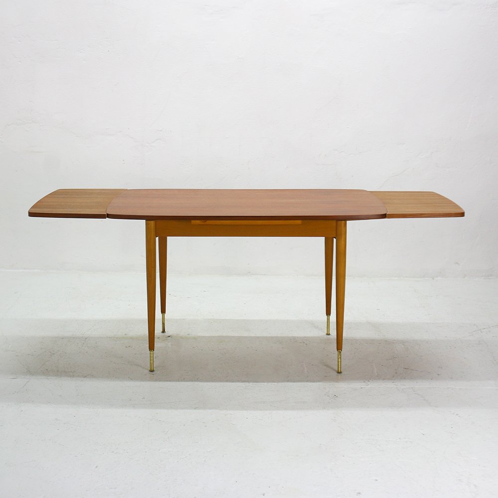 Ausziehbarer Teak Couch oder Esstisch, 1950er bei Pamono kaufen Ausziehbarer Teak Couch oder Esstisch, 1950er bei Pamono kaufen