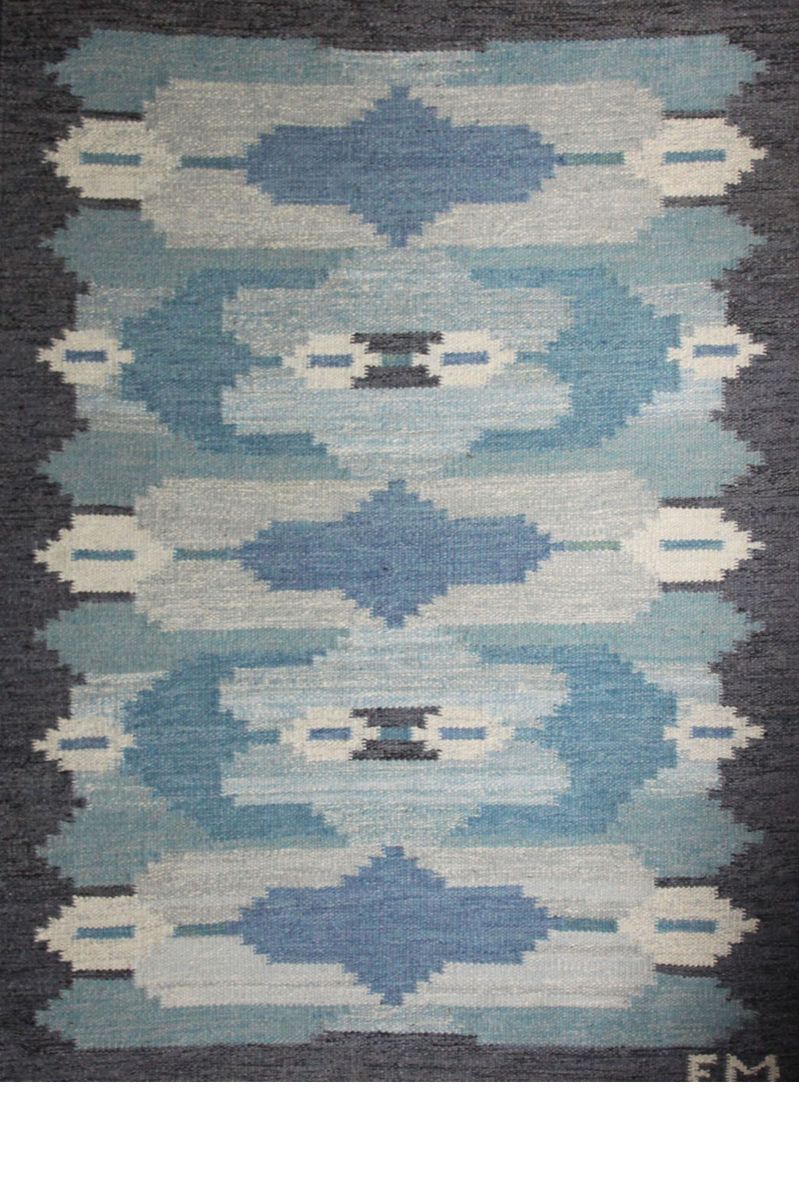 Schwedischer Rölakan Flachgewebe Teppich, 1960er bei Schwedischer Rölakan Flachgewebe Teppich, 1960er bei