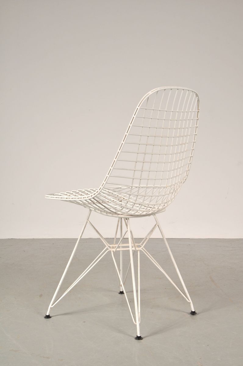 White Wire Dining Chairs by Charles & Ray Eames for Herman Miller