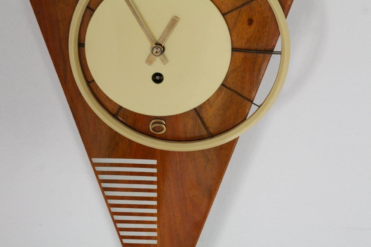Midcentury Viennese Asymmetric Triangle Wall Clock For Sale - Price Per Piece midcentury viennese asymmetric triangle wall clock for sale - price per piece