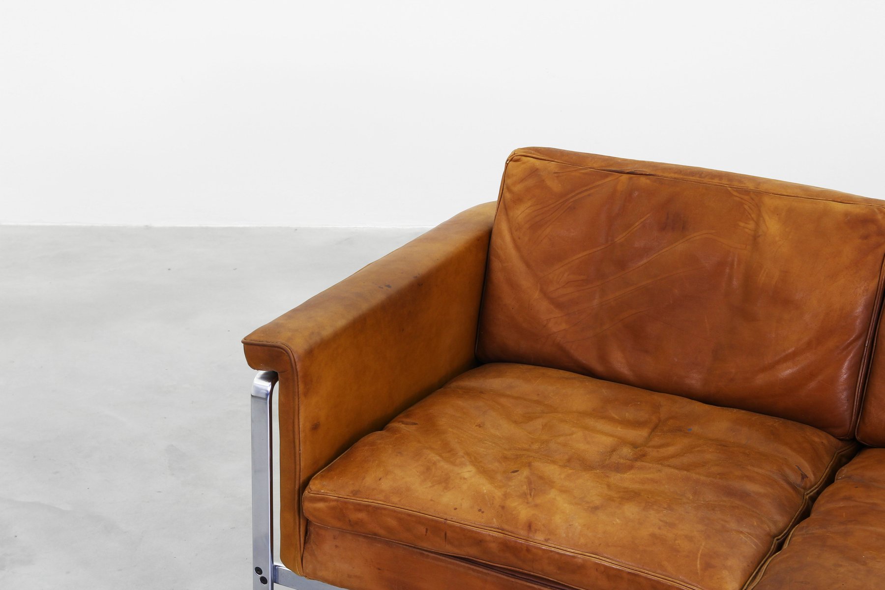 German Leather Sofa by Horst Brüning for Kill International, 1968 for