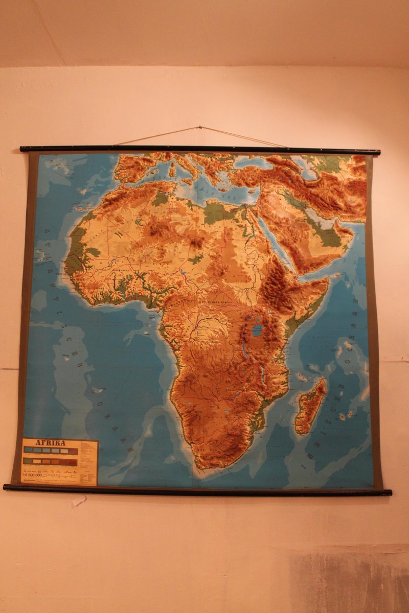 Vintage Relief Wall Map Africa 1960s For Sale At Pamono
