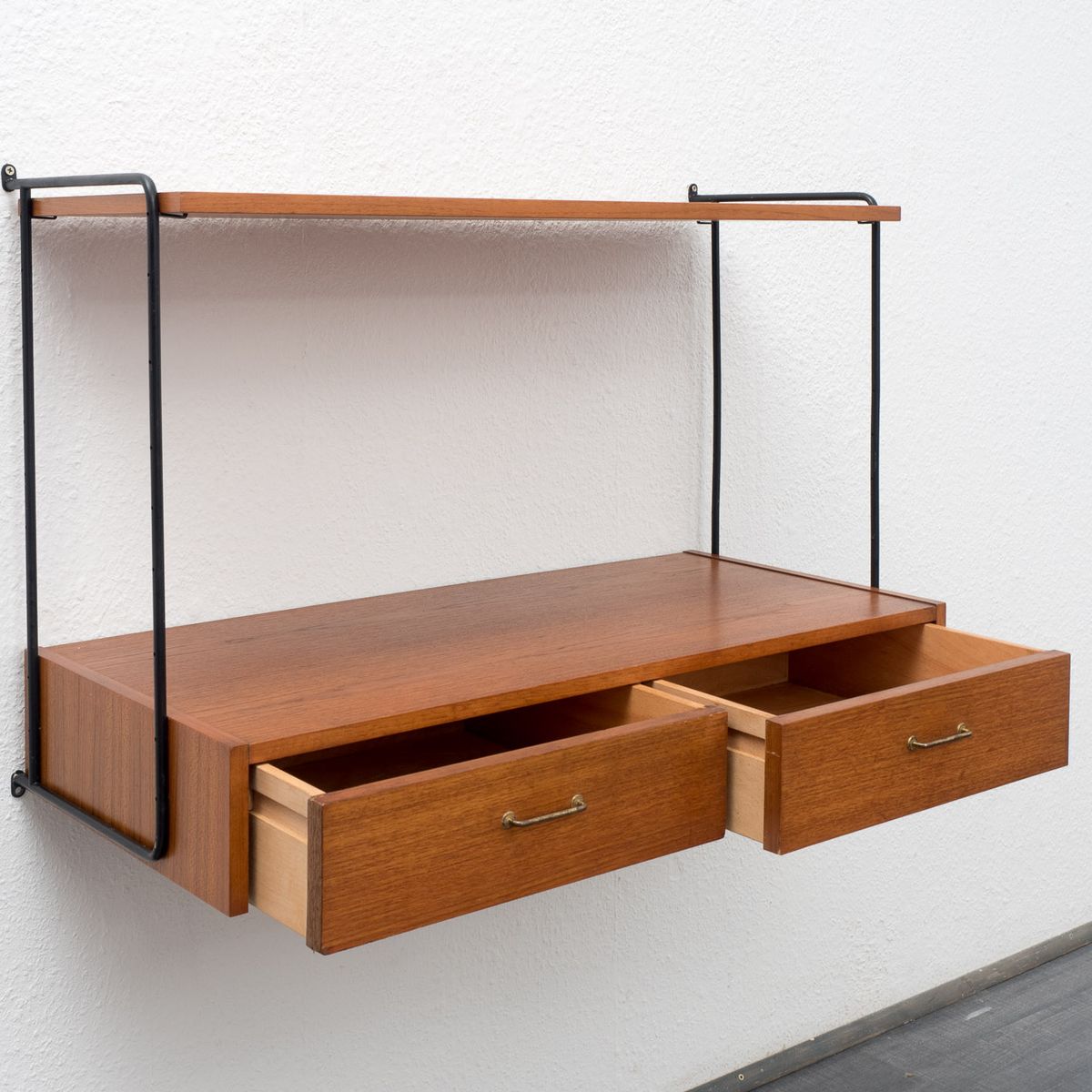 Omnia Teak Shelf Wall Unit From Hilker 1960s For Sale At Pamono