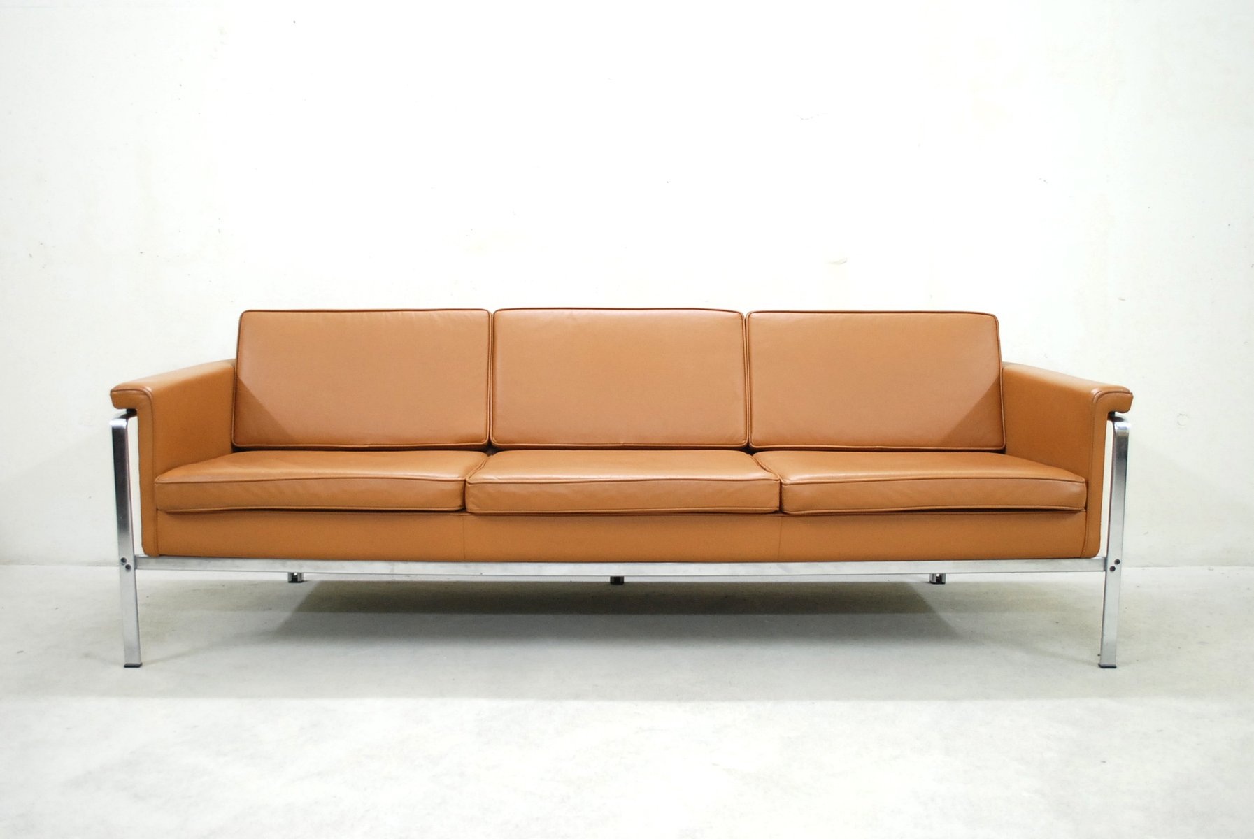 German 6913 Cognac Leather Sofa by Horst Brüning for Kill