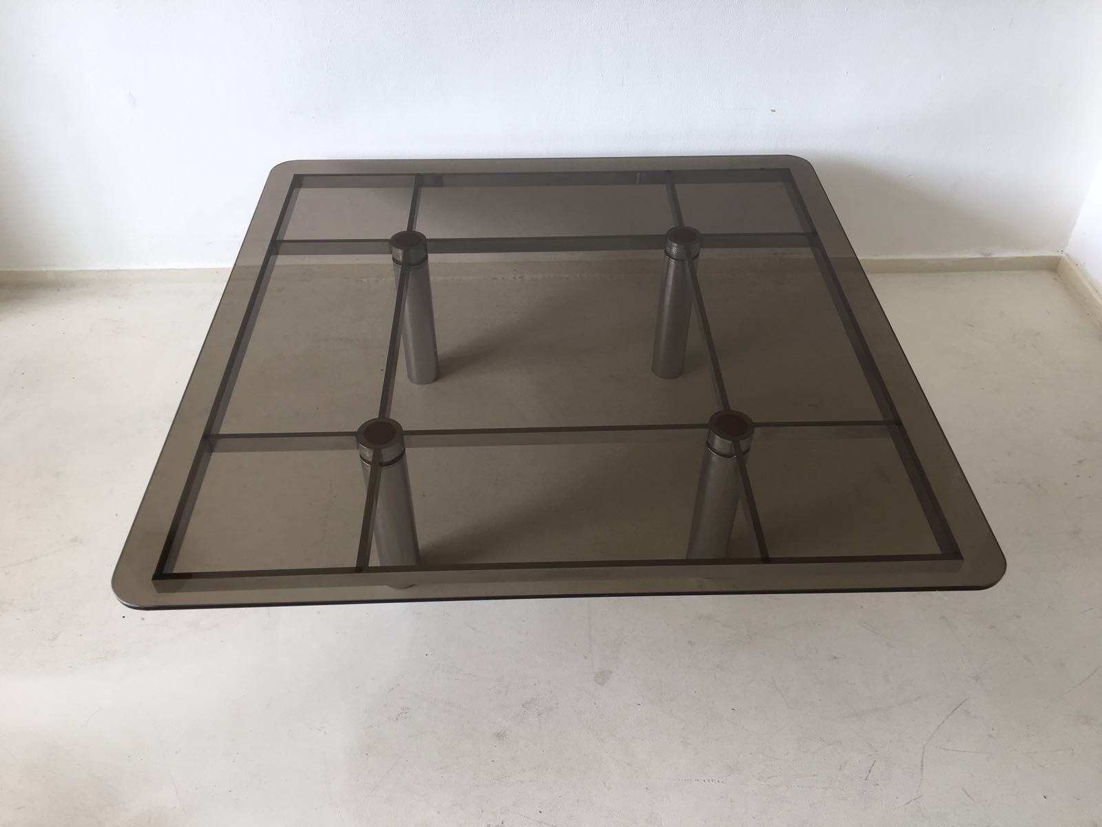 Quadratischer italienischer glas couchtisch von tobia scarpa für ...