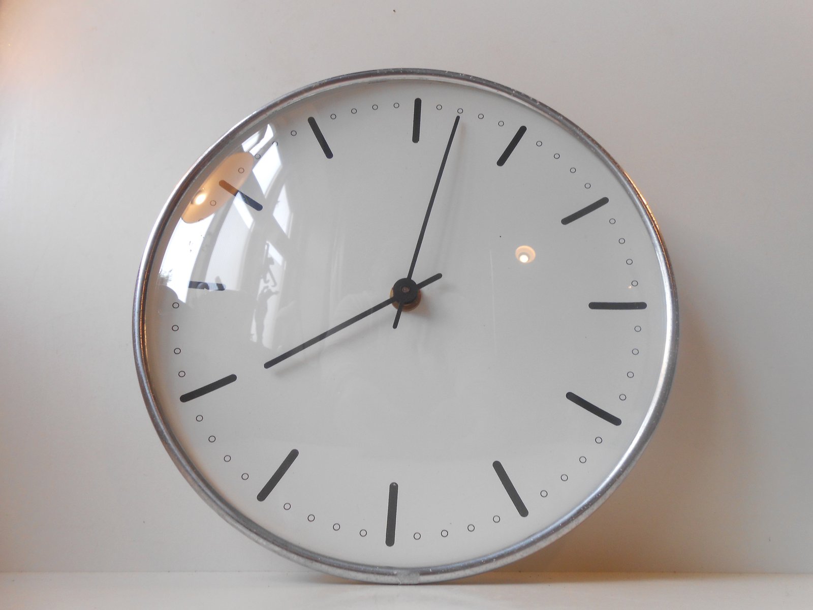 Vintage Danish City Hall Wall Clock by Arne Jacobsen for Gefa, 1960s