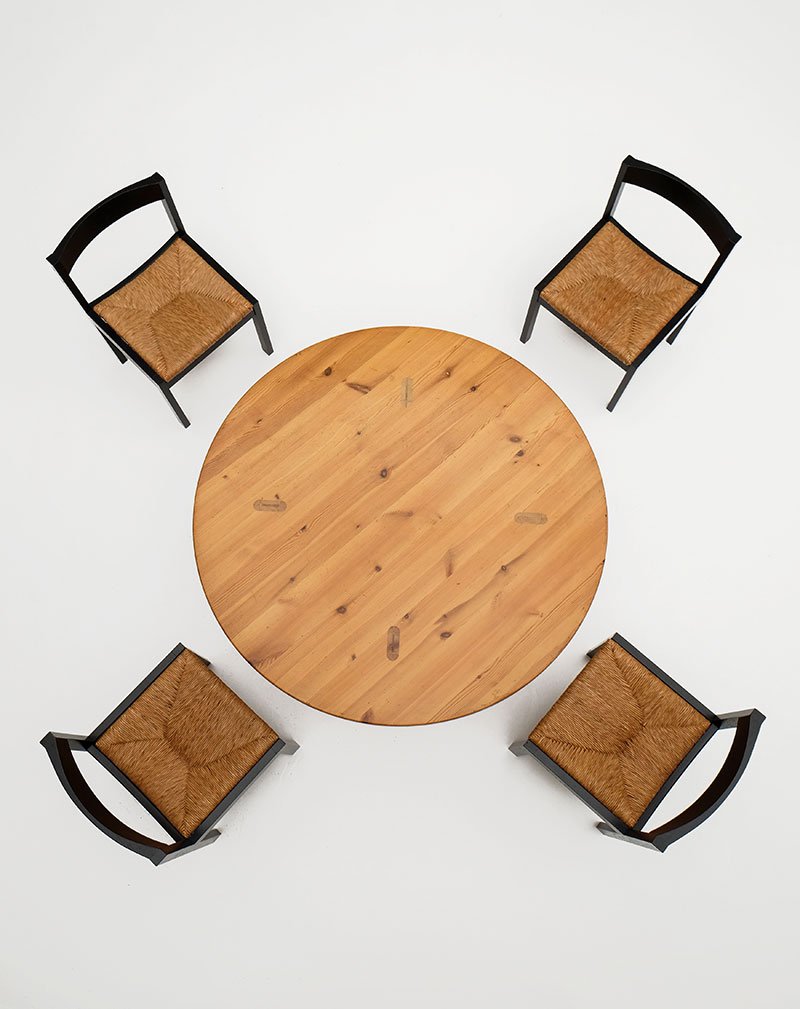 Round Pine Dining Table By Roland Wilhelmsson For Karl Anderson Round Pine Dining Table By Roland Wilhelmsson For Karl Anderson Söner