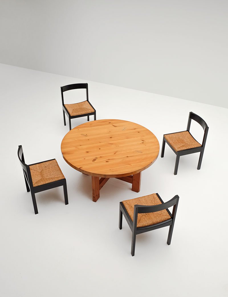 Round Pine Dining Table By Roland Wilhelmsson For Karl Anderson Round Pine Dining Table By Roland Wilhelmsson For Karl Anderson Söner