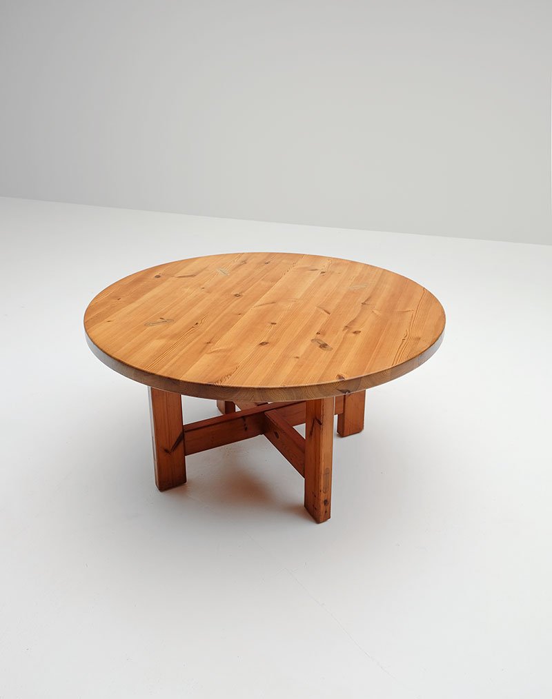 Round Pine Dining Table By Roland Wilhelmsson For Karl Anderson Round Pine Dining Table By Roland Wilhelmsson For Karl Anderson Söner