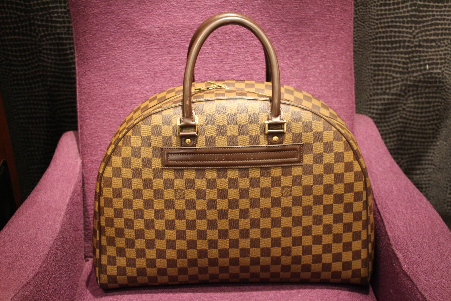 Damier Pattern Travel Bag from Louis Vuitton, 1980s for sale at Pamono