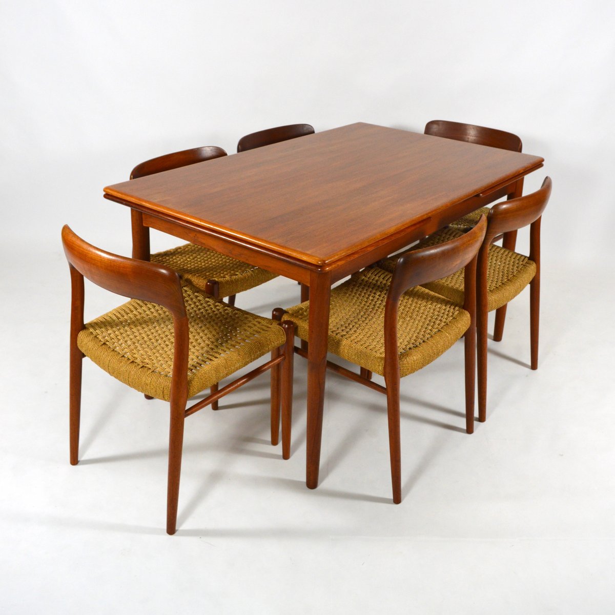 MidCentury Danish Teak Dining Set by Niels O. Møller for J.L. Møller for sale at Pamono
