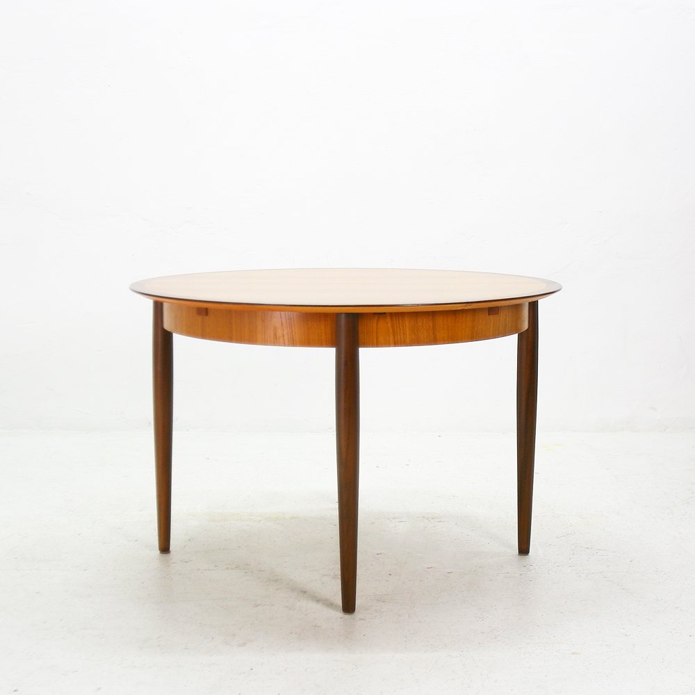 Round Extendable Vintage Dining Table From Lübke For At Pamono