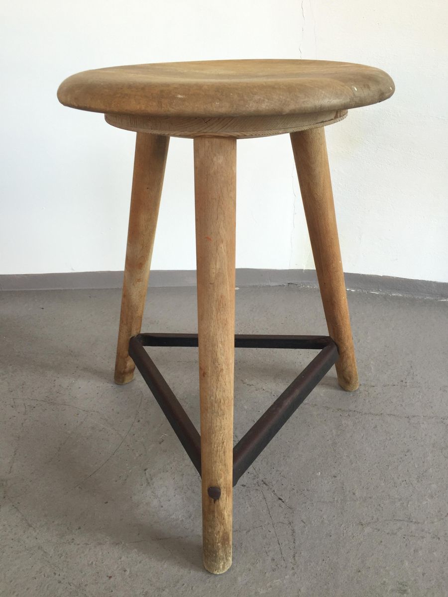 ThreeLegged Bauhaus Stool from AMA, 1940s for sale at Pamono