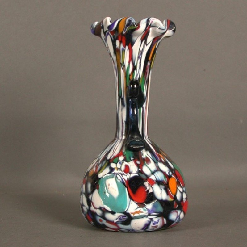 Millefiori Style Murano Glass Vase from Fratelli Toso for sale at Pamono