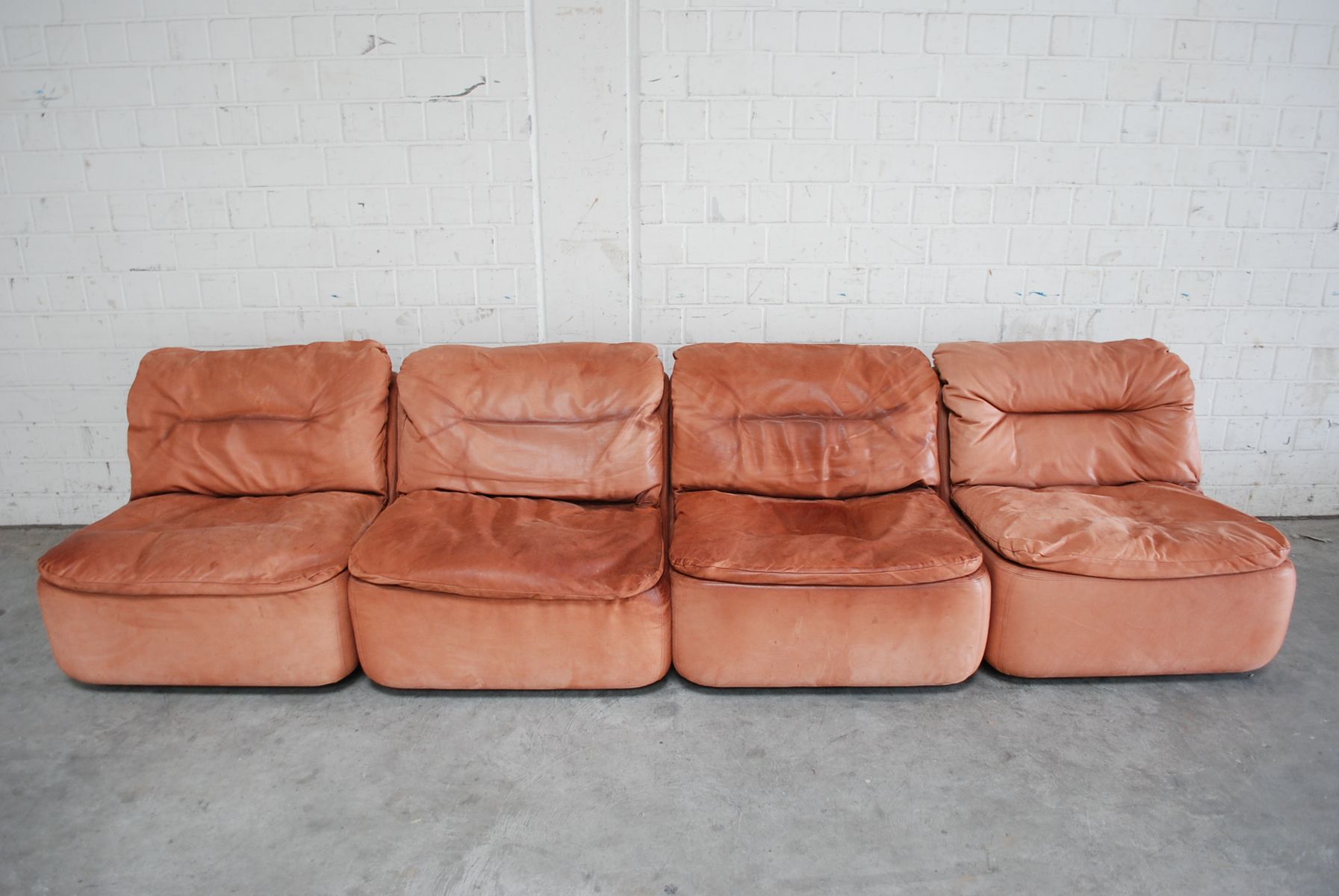 Plus Modular Leather Sofa by Friedrich Hill for Walter Knoll for