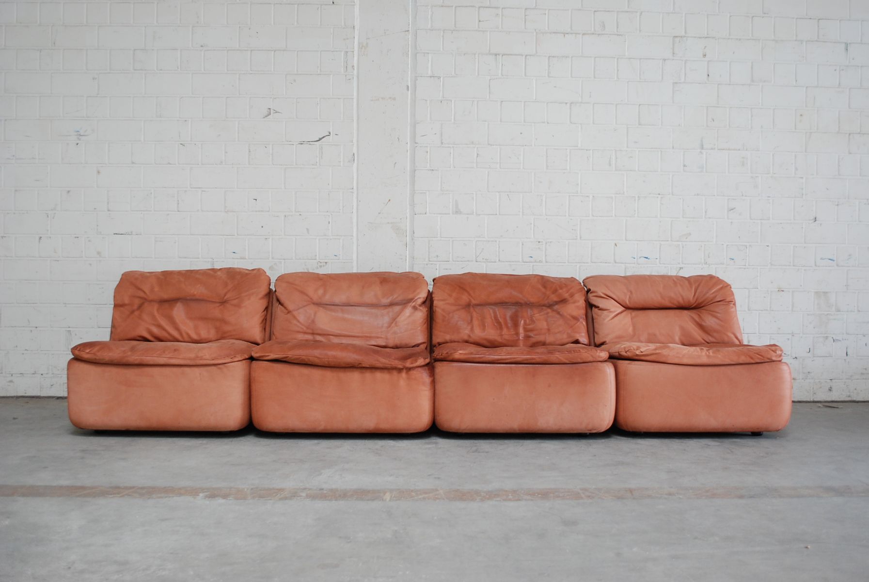 Plus Modular Leather Sofa by Friedrich Hill for Walter Knoll for