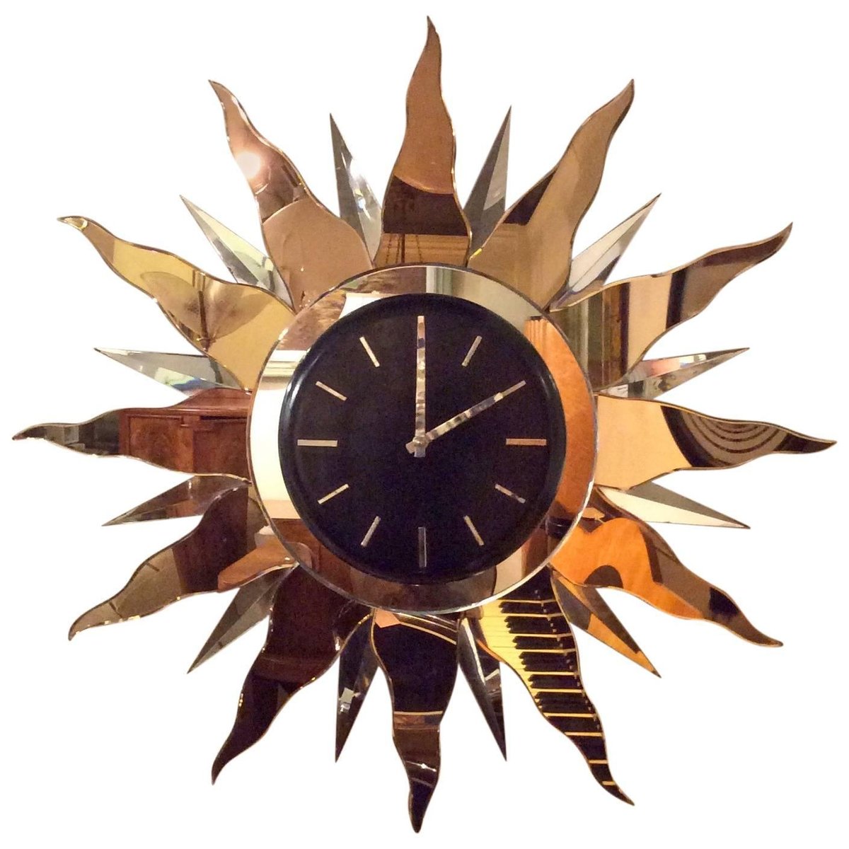 Large Art Deco Wall Clock, 1930s for sale at Pamono