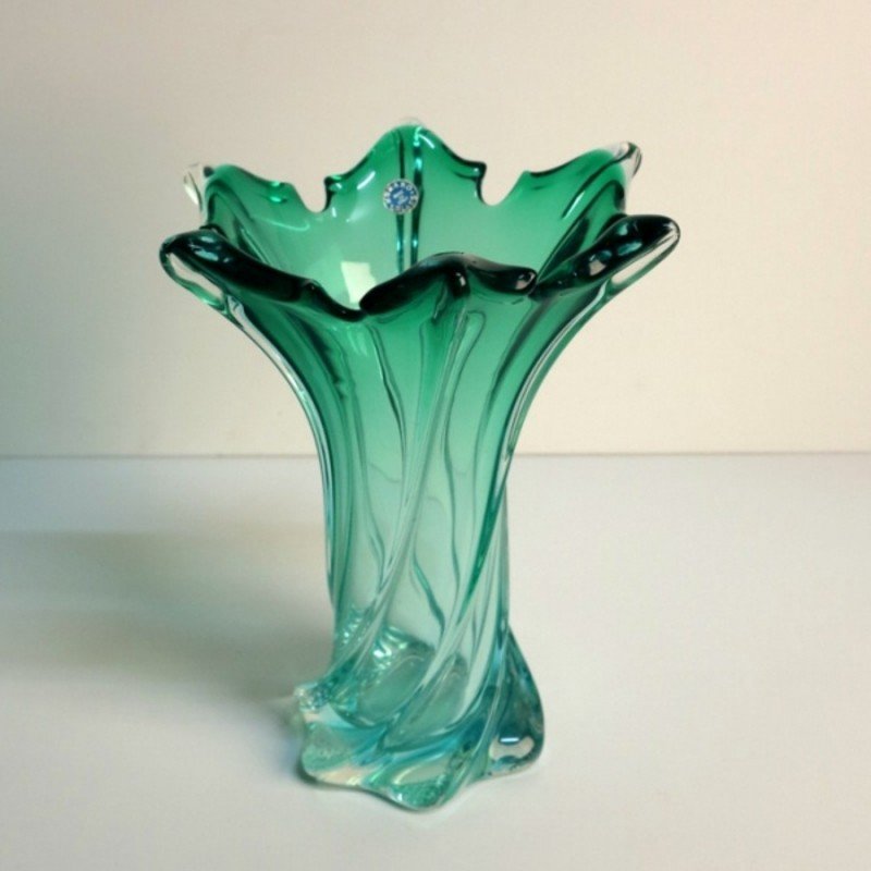 Italian Large Green Murano Glass Vase 1950s For Sale At Pamono 