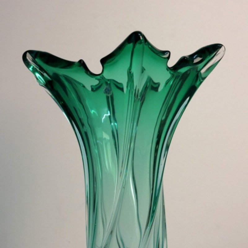 Italian Large Green Murano Glass Vase 1950s For Sale At Pamono