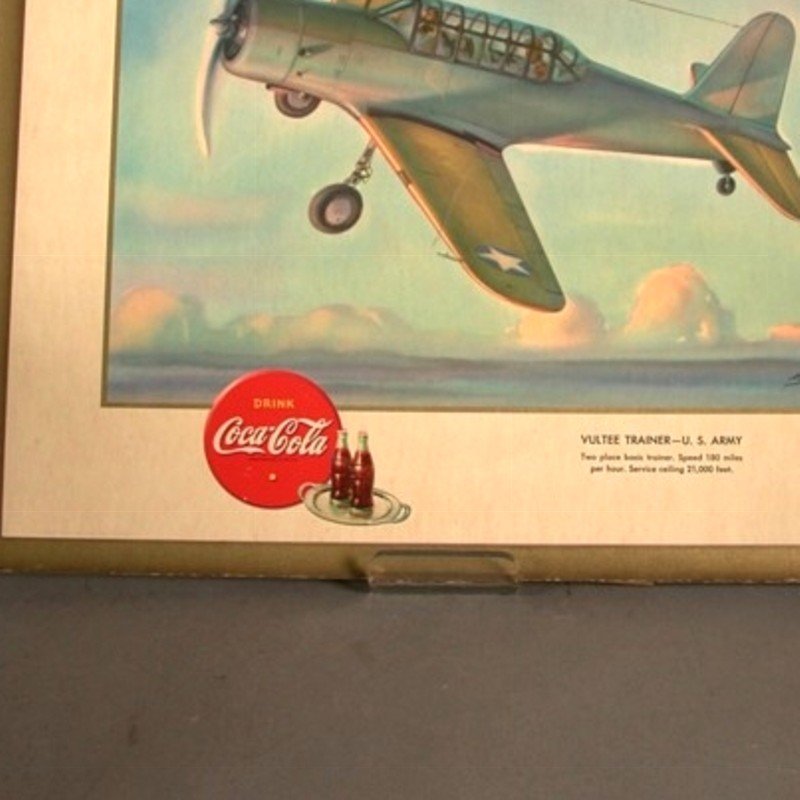 Coca-Cola Vultee Airplane Ad, 1940 for sale at Pamono