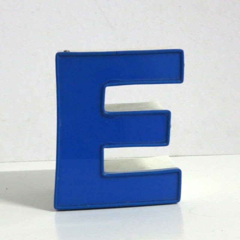 Blue Vintage Letter E, 1970s for sale at Pamono