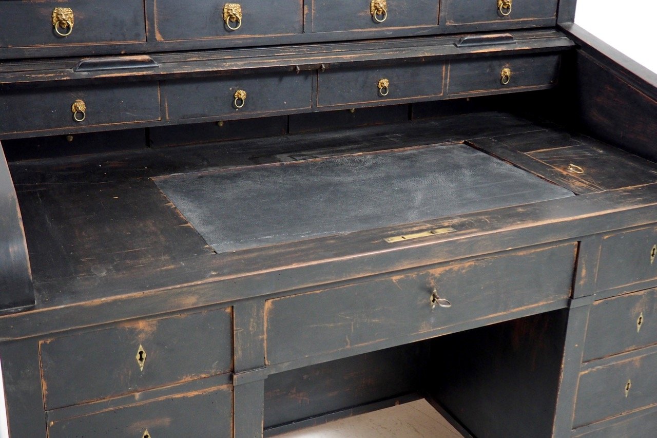 swedish roll top desk 1800s 6