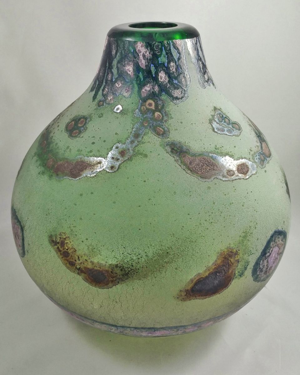Large Scavo Murano Vase by Alfredo Barbini, 1960s for sale at Pamono