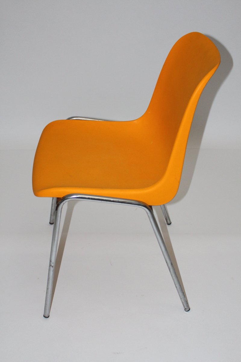 Vintage Orange Side Chair, 1970s for sale at Pamono